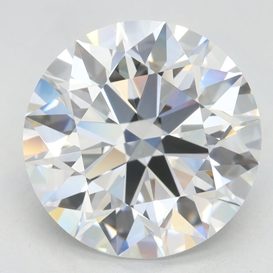 3.01 Carat Round Lab Diamond with  Cut Diamond in 14KT  view 1
