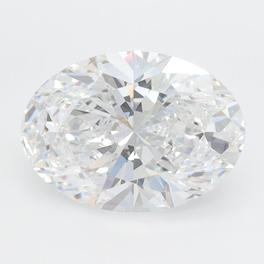 2.1 Carat Oval Lab Diamond with  Cut Diamond in 14KT  view 1
