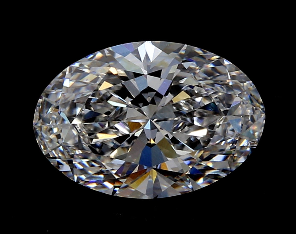 4.01 Carat Oval Lab Diamond with  Cut Diamond in 14KT  view 1
