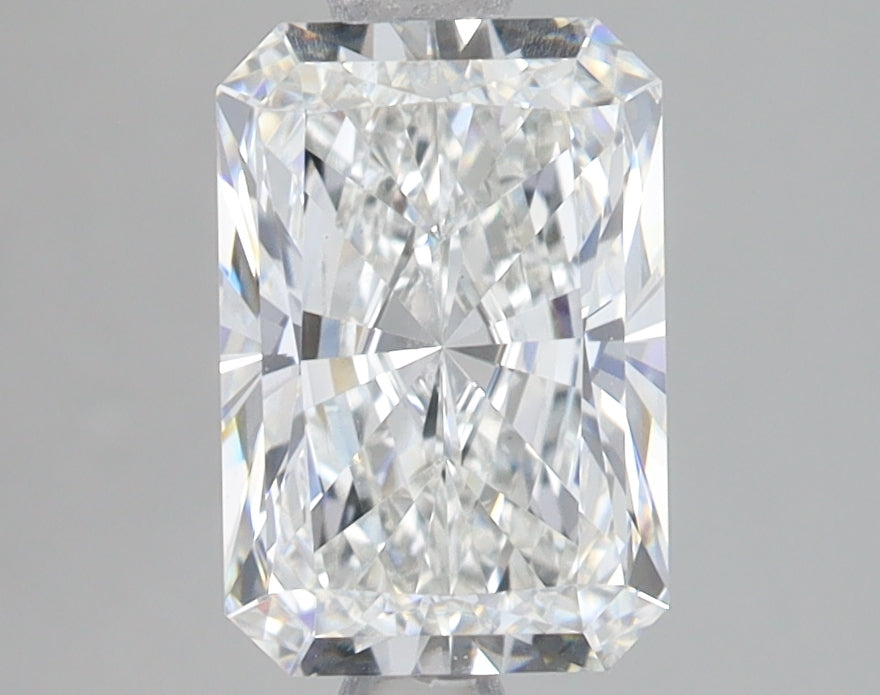 2.06 Carat Radiant Lab Diamond with  Cut Diamond in 14KT  view 1
