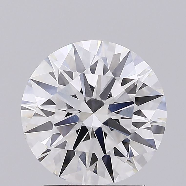 2.35 Carat Round Lab Diamond with  Cut Diamond in 14KT  view 1
