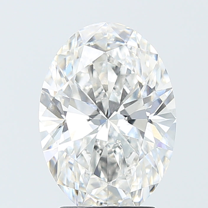 3.1 Carat Oval Lab Diamond with  Cut Diamond in 14KT  view 1
