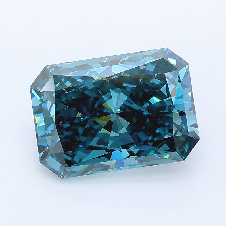 1.86 Carat Radiant Lab Diamond with  Cut Diamond in 14KT  view 1
