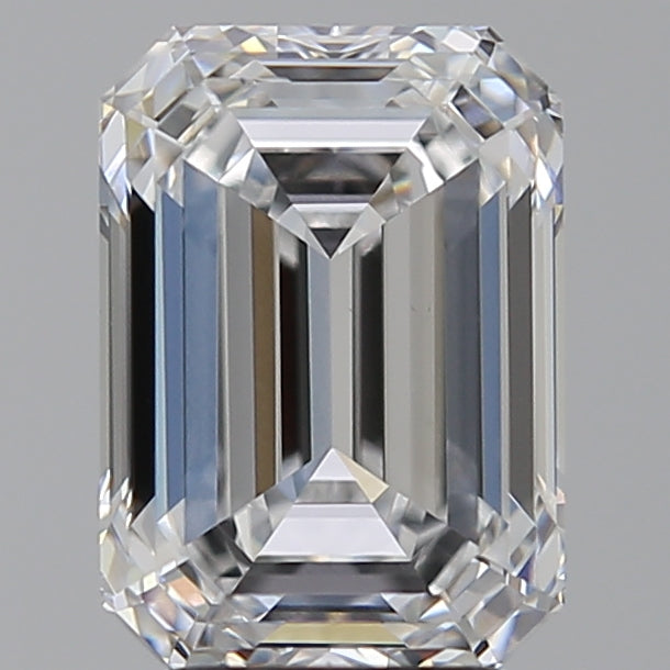 4.03 Carat Emerald Lab Diamond with  Cut Diamond in 14KT  view 1
