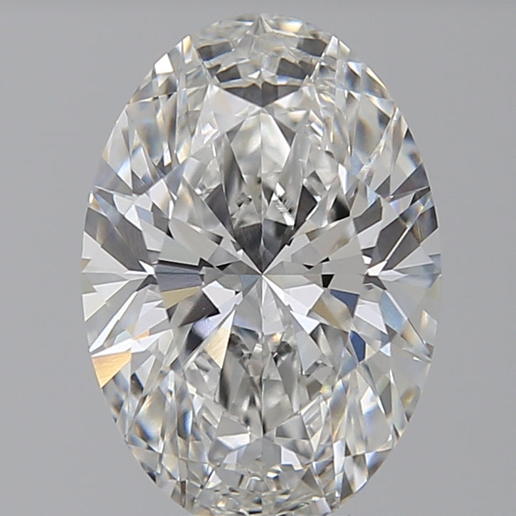 4.08 Carat Oval Lab Diamond with  Cut Diamond in 14KT  view 1
