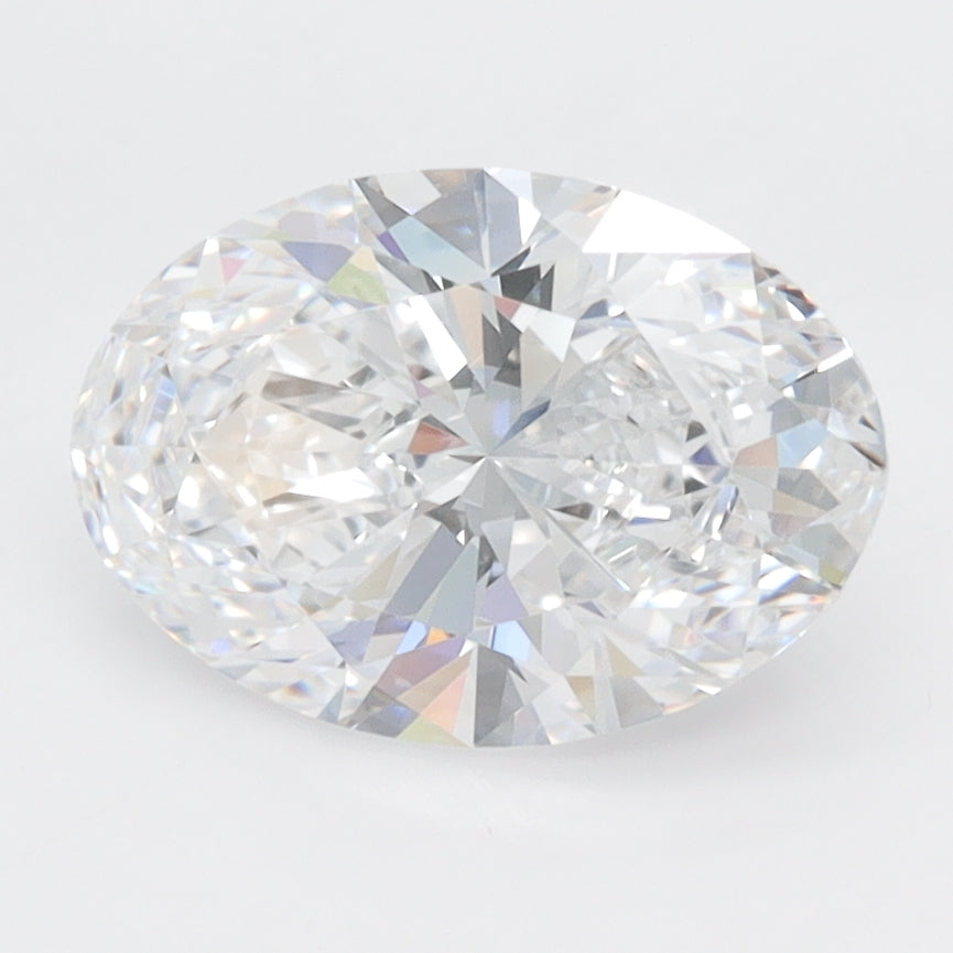 2.1 Carat Oval Lab Diamond with  Cut Diamond in 14KT  view 1
