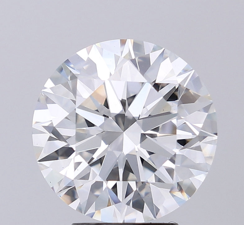 4.06 Carat Round Lab Diamond with  Cut Diamond in 14KT  view 1
