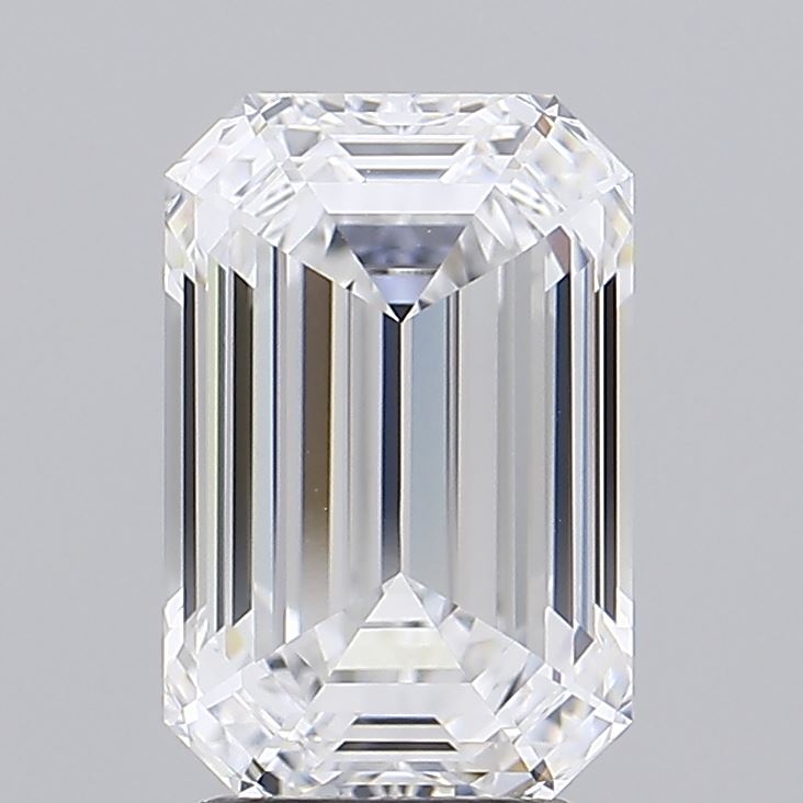 1.7 Carat Emerald Lab Diamond with  Cut Diamond in 14KT  view 1
