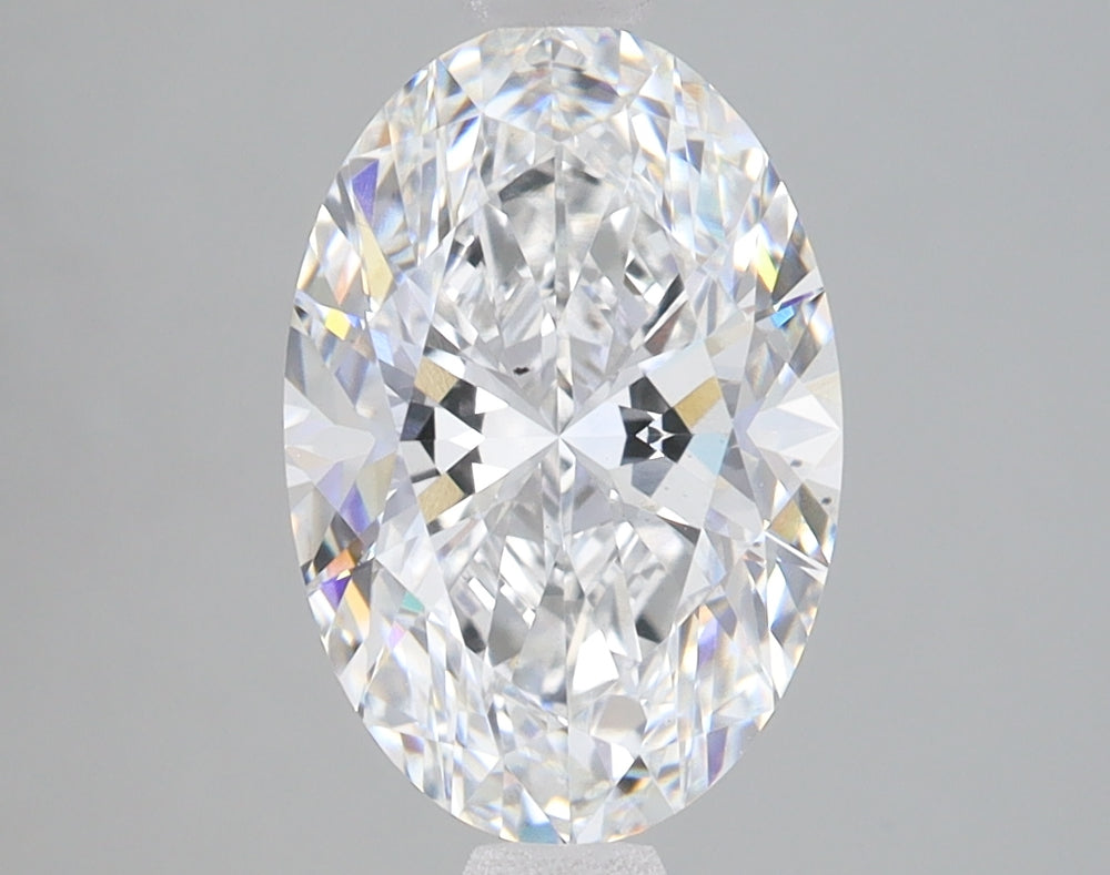 2.49 Carat Oval Lab Diamond with  Cut Diamond in 14KT  view 1
