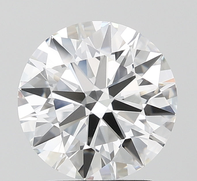 2.52 Carat Round Lab Diamond with  Cut Diamond in 14KT  view 1
