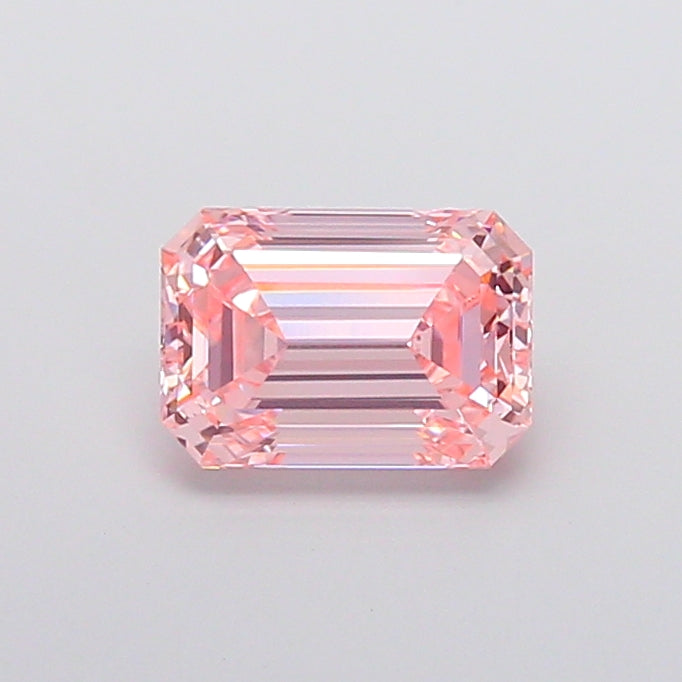 1.74 Carat Emerald Lab Diamond with  Cut Diamond in 14KT  view 1
