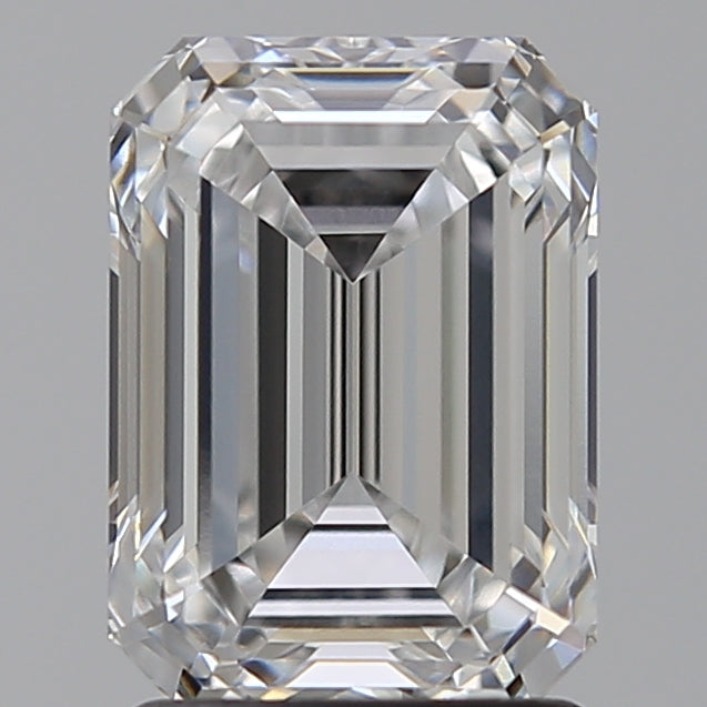 2.03 Carat Emerald Lab Diamond with  Cut Diamond in 14KT  view 1
