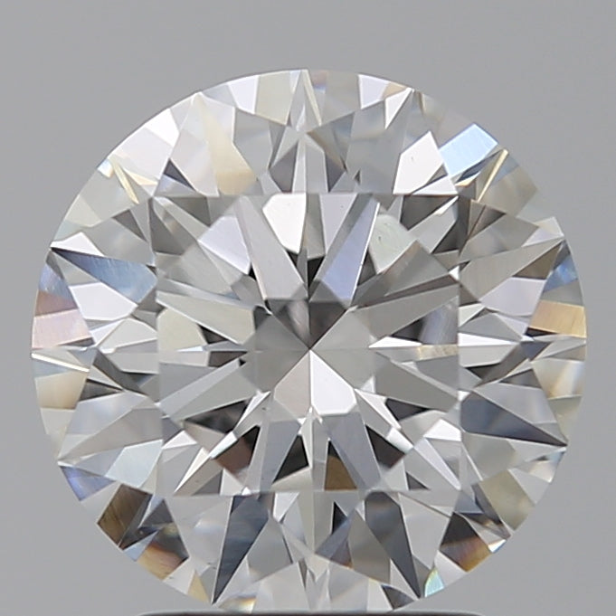 2.52 Carat Round Lab Diamond with  Cut Diamond in 14KT  view 1
