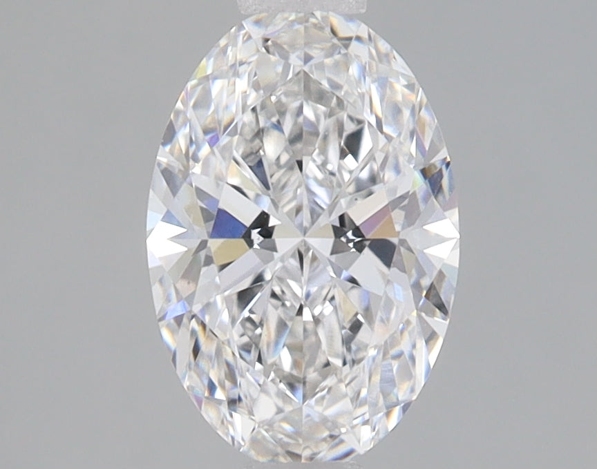 1.09 Carat Oval Lab Diamond with  Cut Diamond in 14KT  view 1
