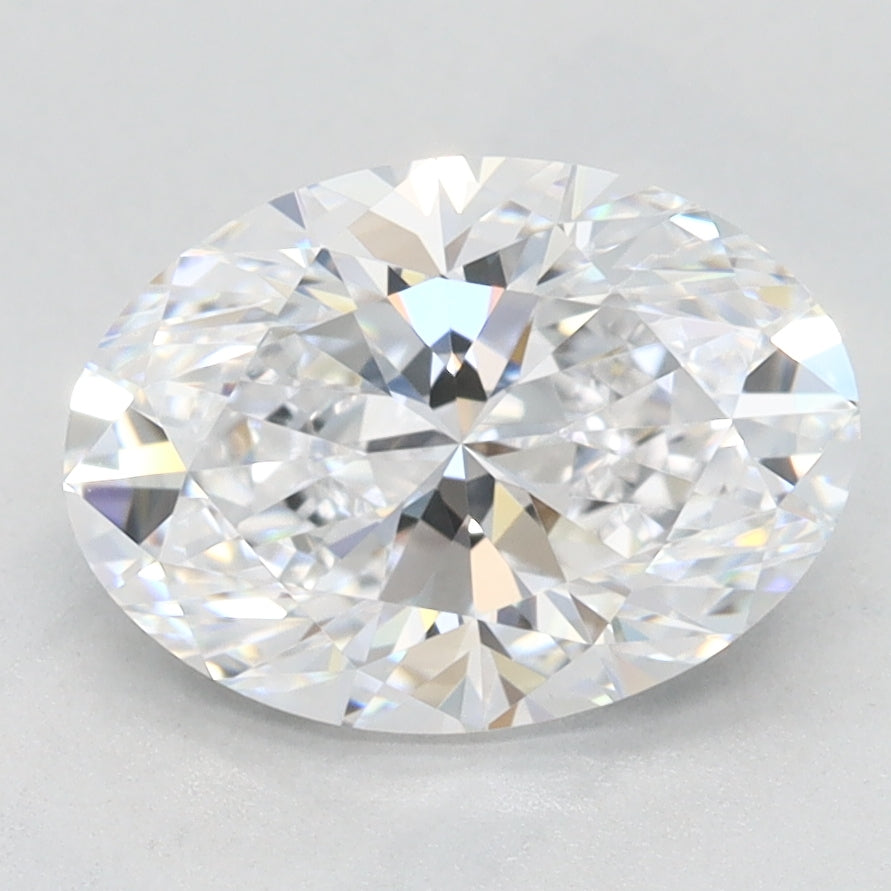 2.0 Carat Oval Lab Diamond with  Cut Diamond in 14KT  view 1
