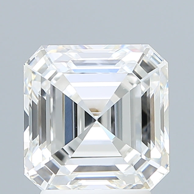 2.86 Carat Asscher Lab Diamond with  Cut Diamond in 14KT  view 1
