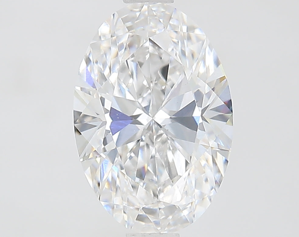 1.43 Carat Oval Lab Diamond with  Cut Diamond in 14KT  view 1
