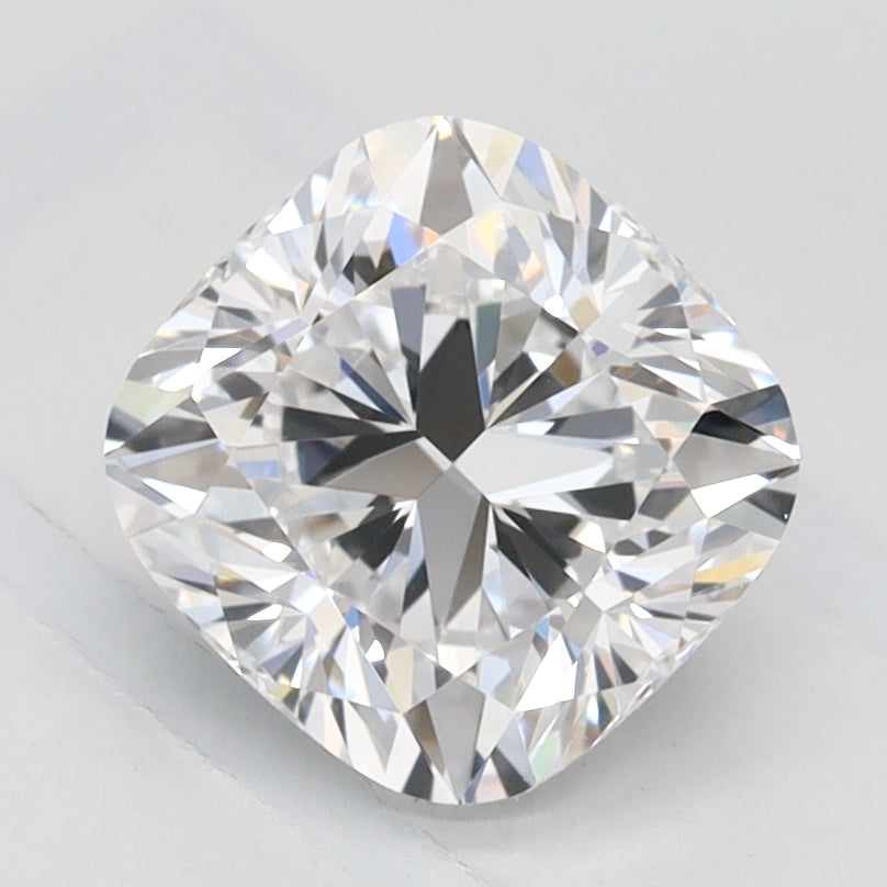 1.5 Carat Cushion Lab Diamond with  Cut Diamond in 14KT  view 1
