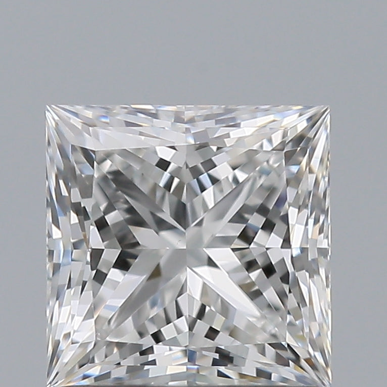 1.01 Carat Princess Natural Diamond with  Cut Diamond in 14KT  view 1
