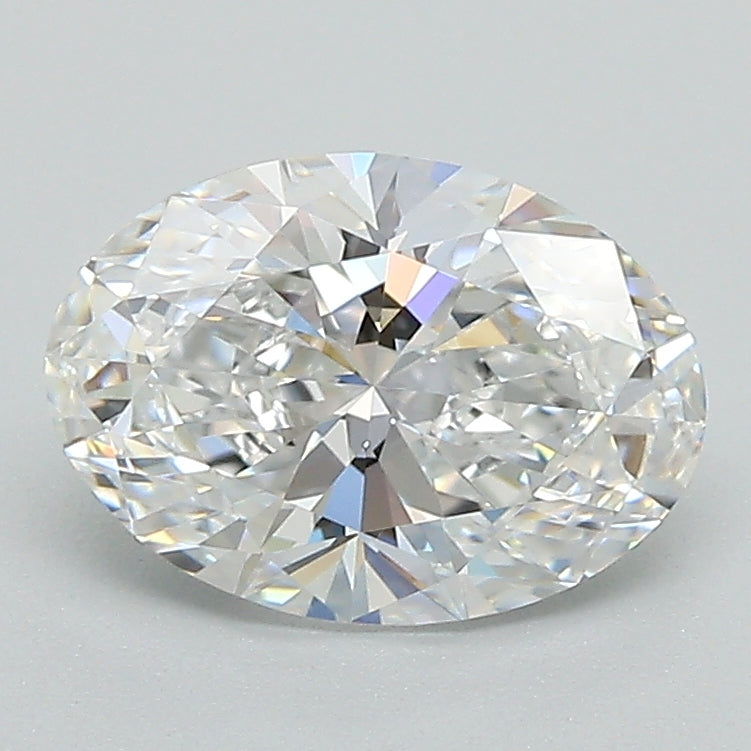 1.59 Carat Oval Lab Diamond with  Cut Diamond in 14KT  view 1
