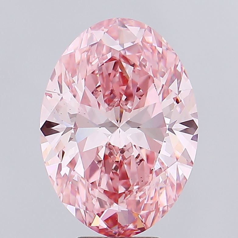 7.14 Carat Oval Lab Diamond with  Cut Diamond in 14KT  view 1
