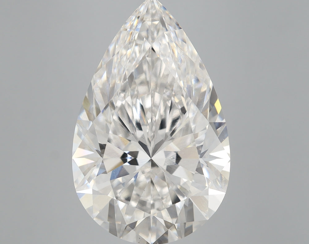 8.11 Carat Pear Lab Diamond with  Cut Diamond in 14KT  view 1
