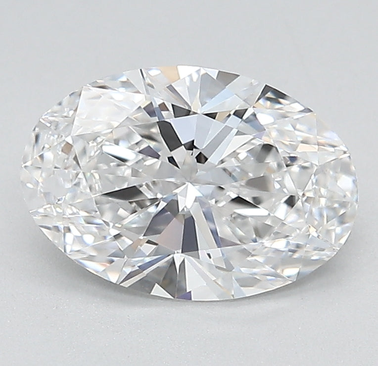 1.63 Carat Oval Lab Diamond with  Cut Diamond in 14KT  view 1
