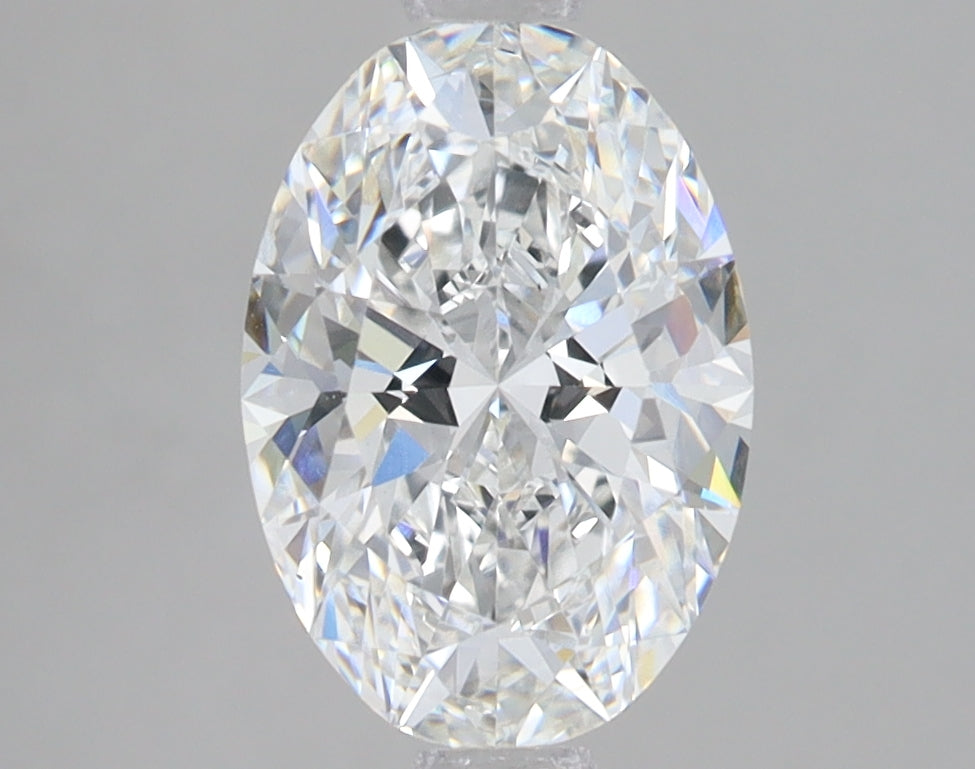 2.0 Carat Oval Lab Diamond with  Cut Diamond in 14KT  view 1
