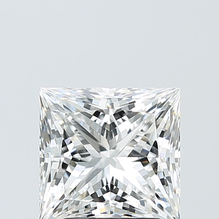 3.07 Carat Princess Lab Diamond with  Cut Diamond in 14KT  view 1
