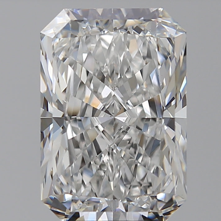 5.25 Carat Radiant Lab Diamond with  Cut Diamond in 14KT  view 1
