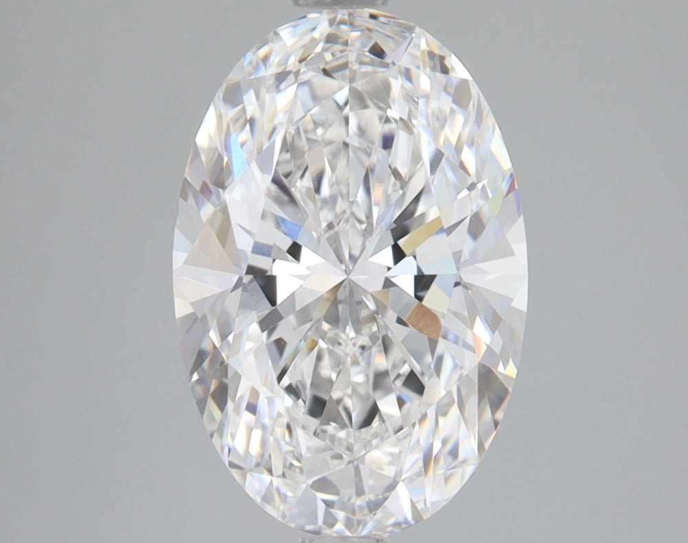 3.43 Carat Oval Lab Diamond with  Cut Diamond in 14KT  view 1
