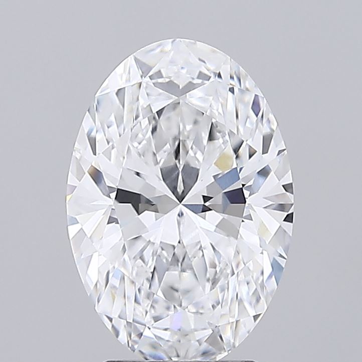 3.87 Carat Oval Lab Diamond with  Cut Diamond in 14KT  view 1
