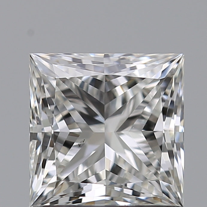 0.92 Carat Princess Natural Diamond with  Cut Diamond in 14KT  view 1
