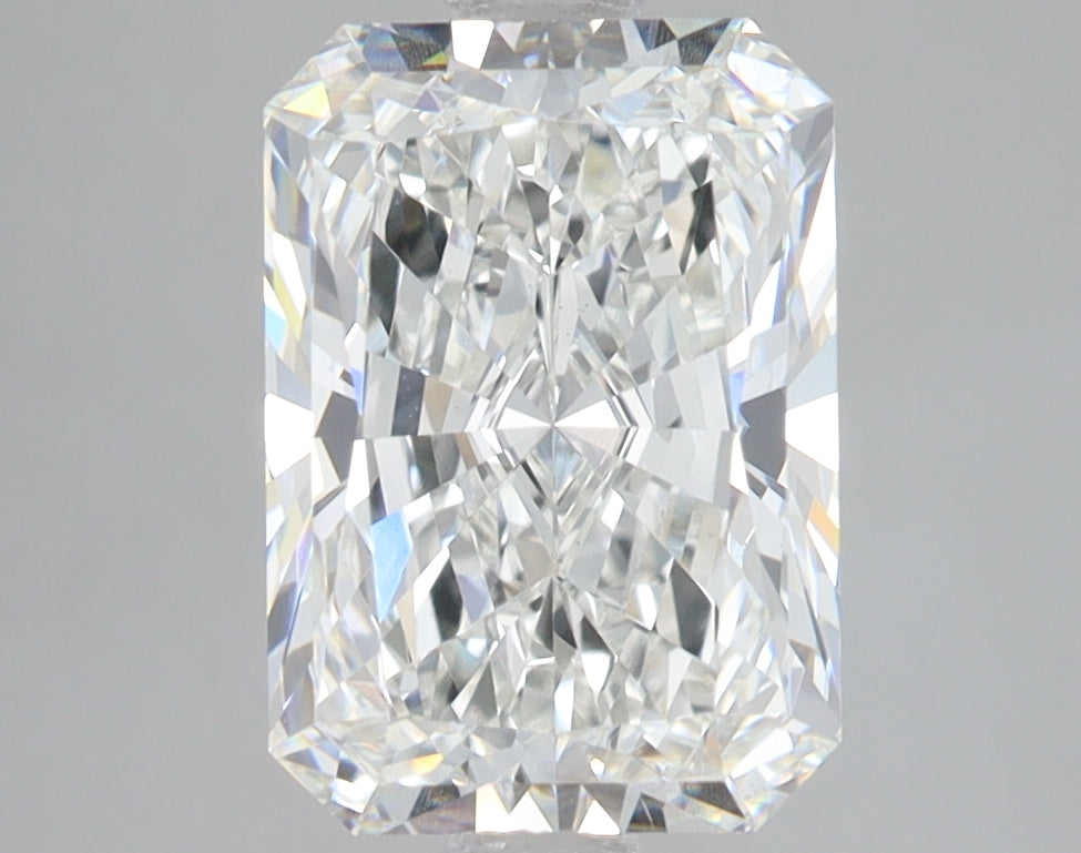 3.08 Carat Radiant Lab Diamond with  Cut Diamond in 14KT  view 1
