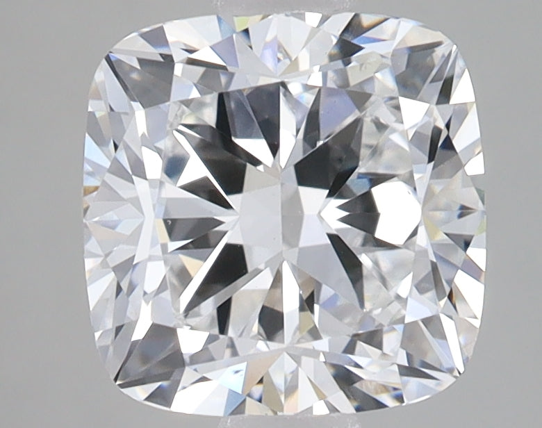 2.7 Carat Cushion Lab Diamond with  Cut Diamond in 14KT  view 1
