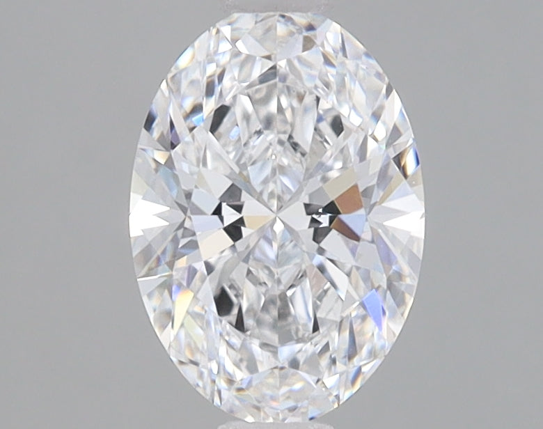 1.09 Carat Oval Lab Diamond with  Cut Diamond in 14KT  view 1
