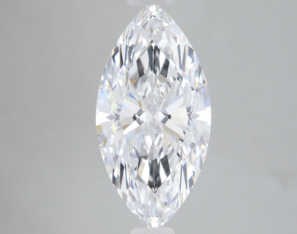 2.39 Carat Marquise Lab Diamond with  Cut Diamond in 14KT  view 1

