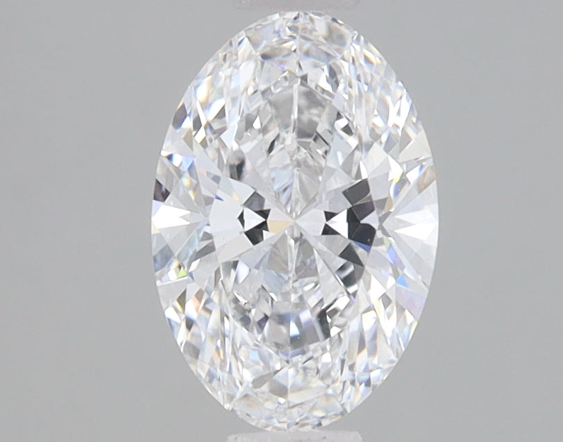 1.05 Carat Oval Lab Diamond with  Cut Diamond in 14KT  view 1
