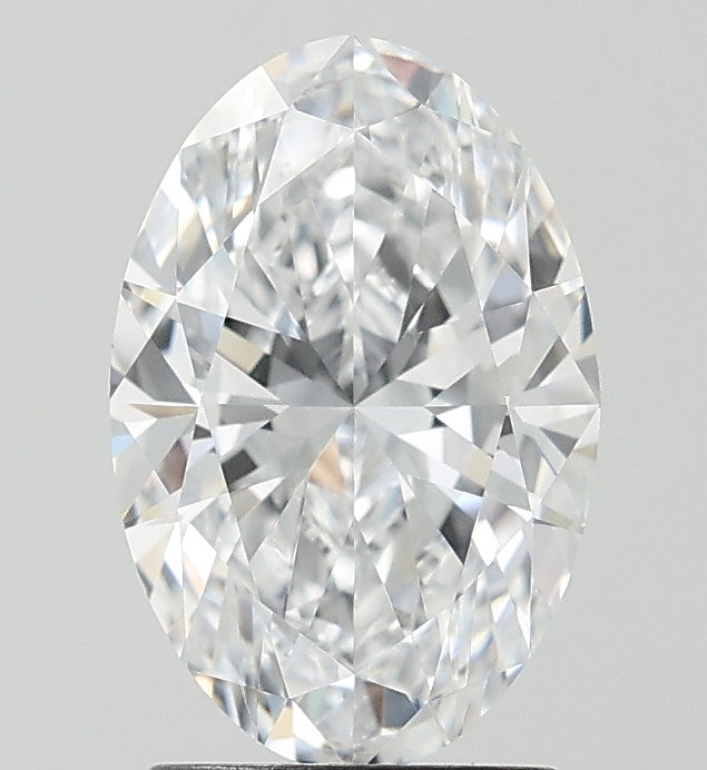 2.02 Carat Oval Lab Diamond with  Cut Diamond in 14KT  view 1
