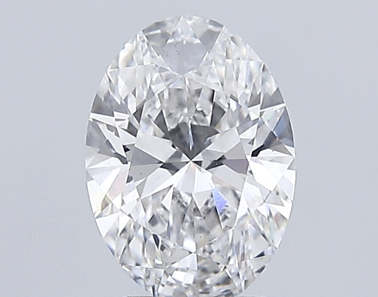 3.03 Carat Oval Lab Diamond with  Cut Diamond in 14KT  view 1
