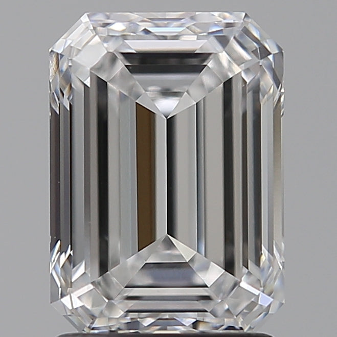 2.0 Carat Emerald Lab Diamond with  Cut Diamond in 14KT  view 1
