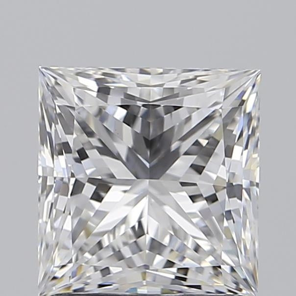 1.44 Carat Princess Lab Diamond with  Cut Diamond in 14KT  view 1
