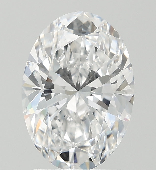 2.18 Carat Oval Lab Diamond with  Cut Diamond in 14KT  view 1
