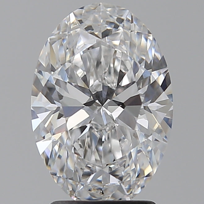 2.58 Carat Oval Lab Diamond with  Cut Diamond in 14KT  view 1
