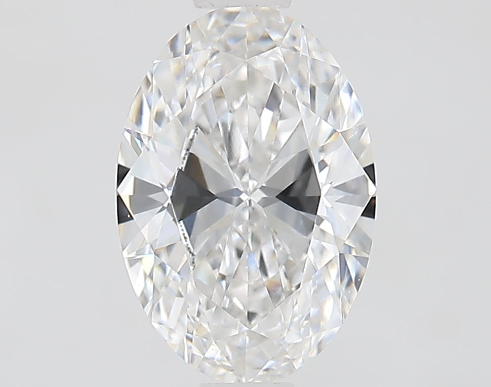 1.01 Carat Oval Lab Diamond with  Cut Diamond in 14KT  view 1

