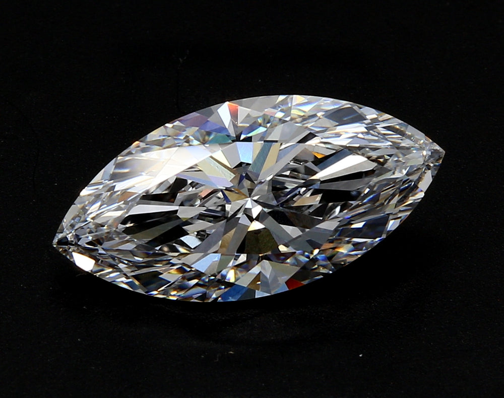 5.06 Carat Marquise Lab Diamond with  Cut Diamond in 14KT  view 1

