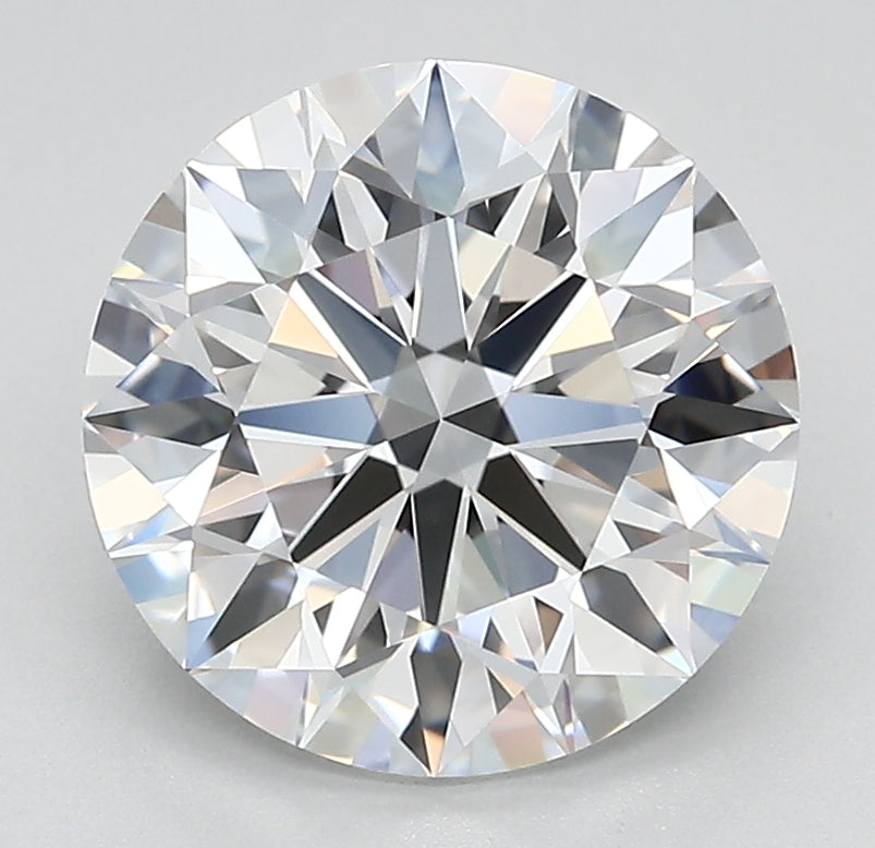 3.58 Carat Round Lab Diamond with  Cut Diamond in 14KT  view 1
