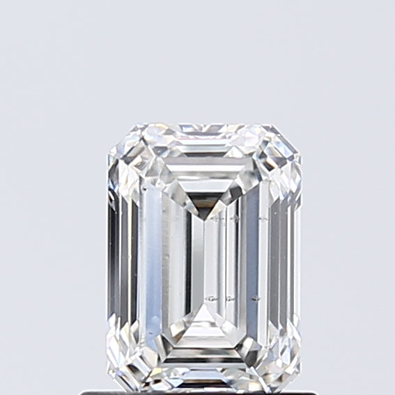 1.04 Carat Emerald Lab Diamond with  Cut Diamond in 14KT  view 1
