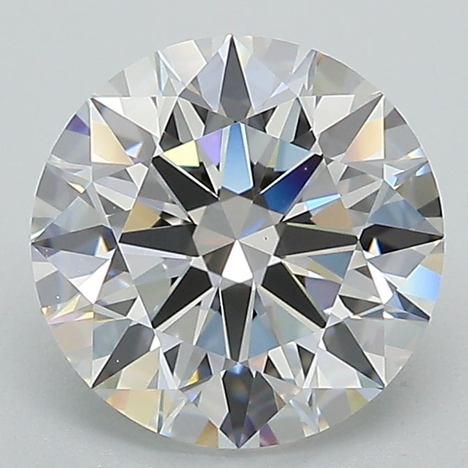 2.26 Carat Round Lab Diamond with  Cut Diamond in 14KT  view 1

