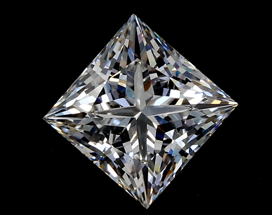 1.52 Carat Princess Lab Diamond with  Cut Diamond in 14KT  view 1
